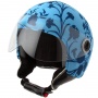 Habillage casque Helmetdress Housse de casque Blue Flowers