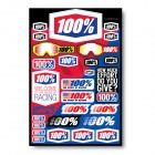 Kit Autocollants Moto 100% Decal Sheet Kit Autocollants Moto 100% Decal Sheet