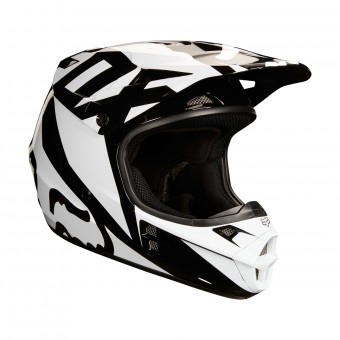 Casque Cross FOX V1 Race Black White Casque Cross FOX V1 Race Black White