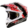 Casque moto Scorpion VX-15 Air Wrap Noir Rouge Blan
