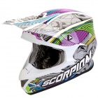 Casque Cross Scorpion VX-20 Air Geo Blanc Noir Multi