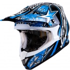Casque Cross Scorpion VX-20 Air Win Win Bleu Noir Blanc
