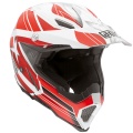 Casque moto AGV AX 8 Evo Flagstars Blanc Rouge
