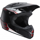 Casque Cross FOX V2 Black Red Mat