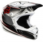 Casque Cross FOX V2 Race Black White