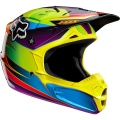 Casque moto FOX V2 Race Green Blue