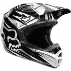 Casque Cross FOX V1 Undertow White Black