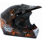 Casque Cross SHOT Furious Old School Black Orange