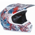 Casque moto SHOT Furious Old School Blue Red