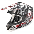 Casque Cross Scorpion VX-15 Air Oil Blanc Rouge
