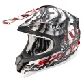 Casque moto Scorpion VX-15 Air Oil Blanc Rouge
