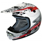Casque Cross Torx Peter Gang Blanc Rouge