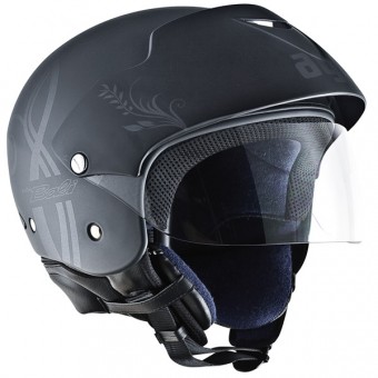 Casque Jet AGV New Bali Tree Noir Mat