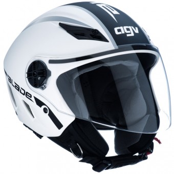Casque moto Demi-Jet Blade LX Logo Blanc