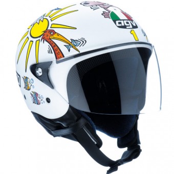 Casque Jet AGV New Bali B2 White Zoo