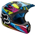 Casque moto FOX V1 Undertow Kid Green Blue