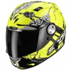 Casque Integral Scorpion EXO 1000 Air E11 Splash Jaune Fluo Noir