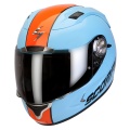 Casque Integral Scorpion EXO 1000 Air E11 Splitter Bleu Ciel Orange