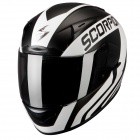 Casque Integral Scorpion EXO 2000 Air Poleman Blanc Noir Mat