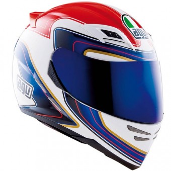 Casque Integral AGV Stealth SV Bleu Blanc Rouge
