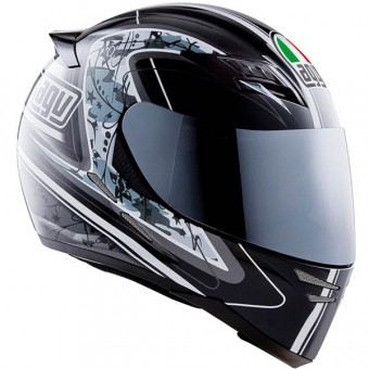 Casque Integral AGV Stealth SV Camouflage Noir Blanc