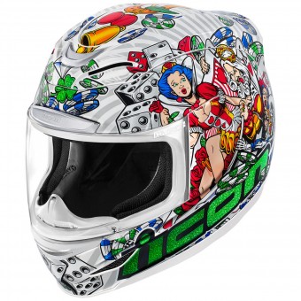 Casque Integral ICON Airmada Lucky Lid 2 White Casque Integral ICON Airmada Lucky Lid 2 White