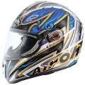 Casque Integral Airoh Dragon Wizard Deco Bleu DRWB