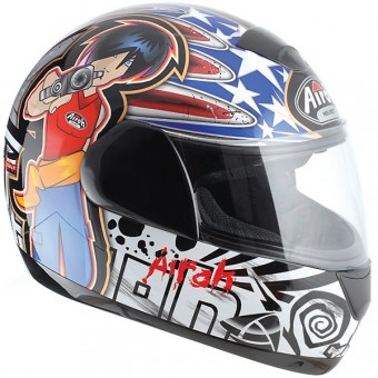 Casque moto Integral Speed Fire Deco Graphite SPGR
