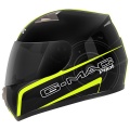 Casque moto G-MAC Pilot Noir Jaune Fluo