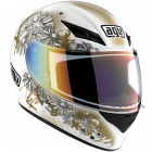Casque Integral AGV K3 Fleurs Blanc Or
