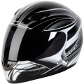 Casque moto G-MAC Rookie Noir Argent Blanc (09)