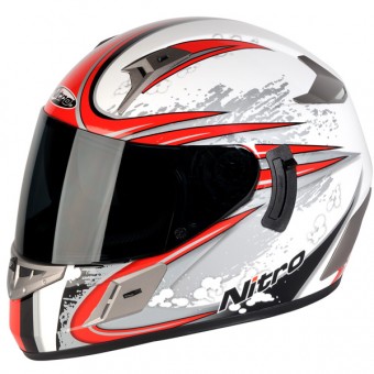 Casque Integral Nitro NSFP Alien DVS Blanc Rouge (18)