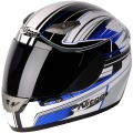 Casque moto Nitro Reactor Luxe Blanc Bleu (16)