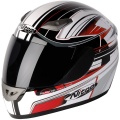 Casque moto Nitro Reactor Luxe Blanc Rouge (18)