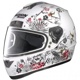 Casque Integral Nolan N63 Oriental Blanc Rouge 14