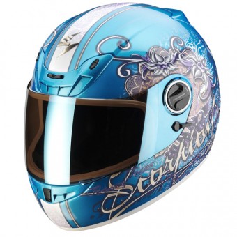 Casque Integral Scorpion EXO 400 Ann Bleu Ciel Metal