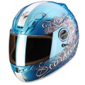 Casque moto Scorpion EXO 400 Ann Bleu Ciel Metal