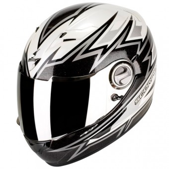 Casque Intégral Scorpion EXO 500 Air Da Costa Blanc Noir Argent Casque Intégral Scorpion EXO 500 Air Da Costa Blanc Noir Argent
