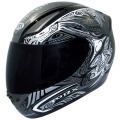 Casque moto Torx Dylan Maori Noir Blanc