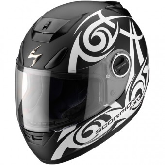 Casque Integral Scorpion EXO 750 Air Tribal Noir blanc