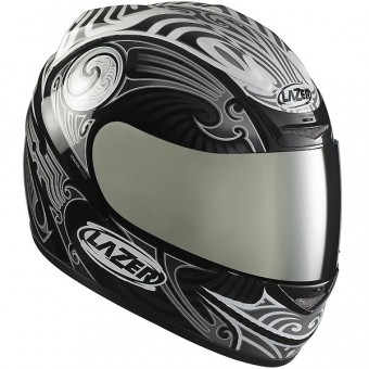 Casque moto Integral Fiber-Pro Maori Noir Gris