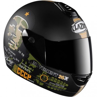 Casque moto Integral LZ6 M26 Noir Vert Brun mat