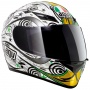 Casque Integral AGV K3 Asymmetry White Green Gold
