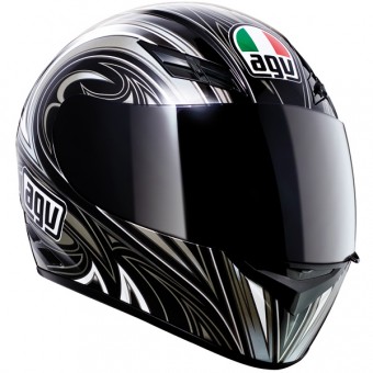 Casque moto Integral K3 Basic Evil Black Silver Gun