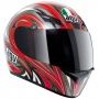 Casque Integral AGV K3 Basic Evil Red Silver Gunmetal