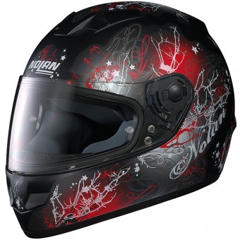 Casque Integral Nolan N62 Pulsar Flat Noir Rouge 59