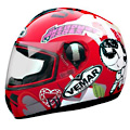 Casque moto Vemar Medon Supernanas Rouge F732