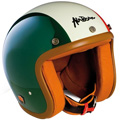 Casque Jet Airborn AB 27 Vert - Blanc - Rouge