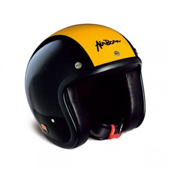 Casque moto Jet AB 39 Noir - Jaune