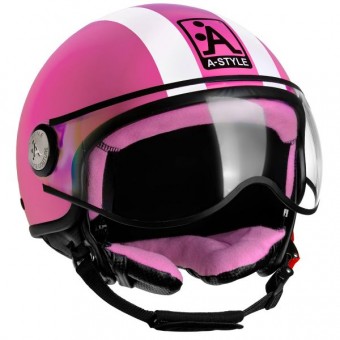 Casque Jet Astyle Acidul� Rose C030